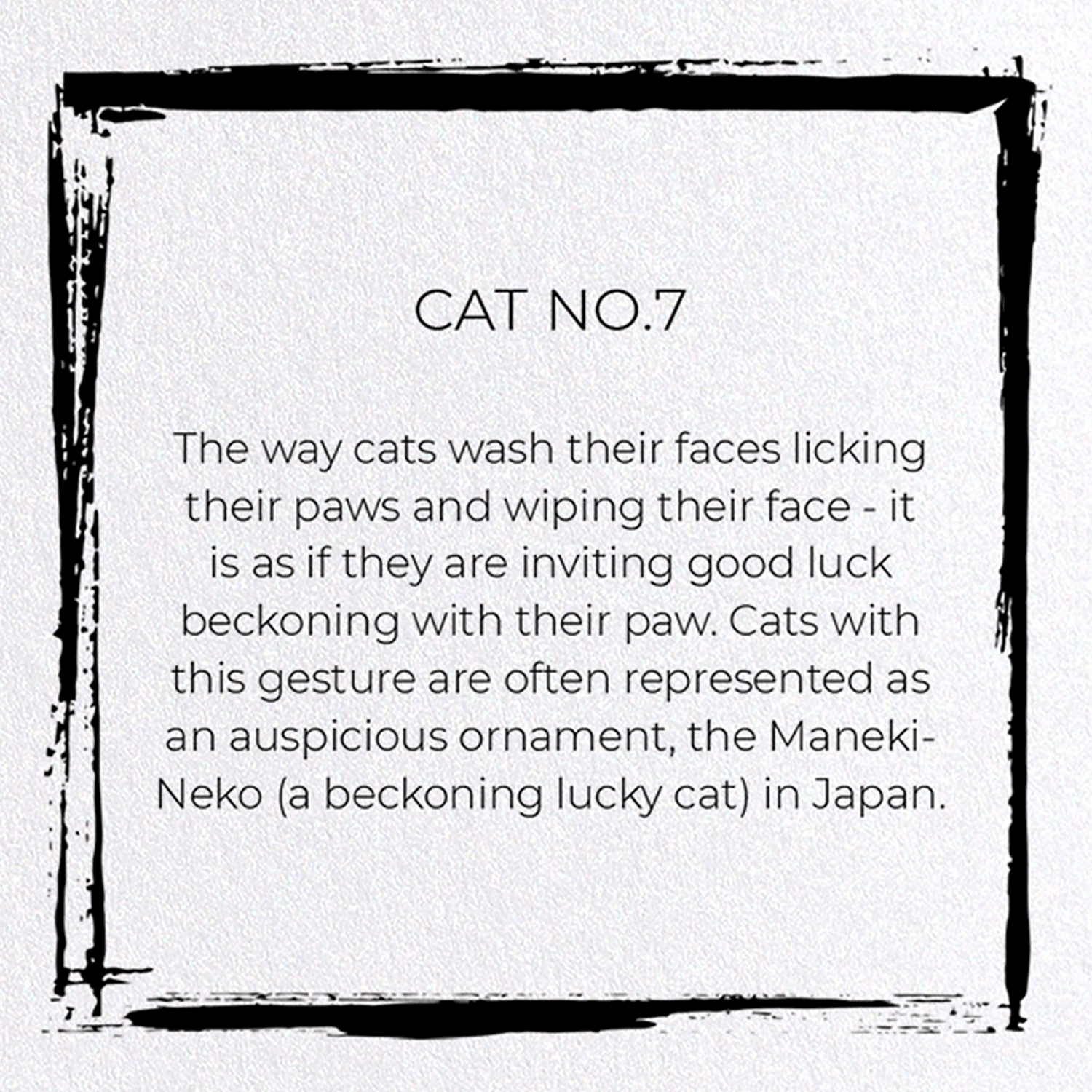 CAT NO.7: Japanese Greeting Card