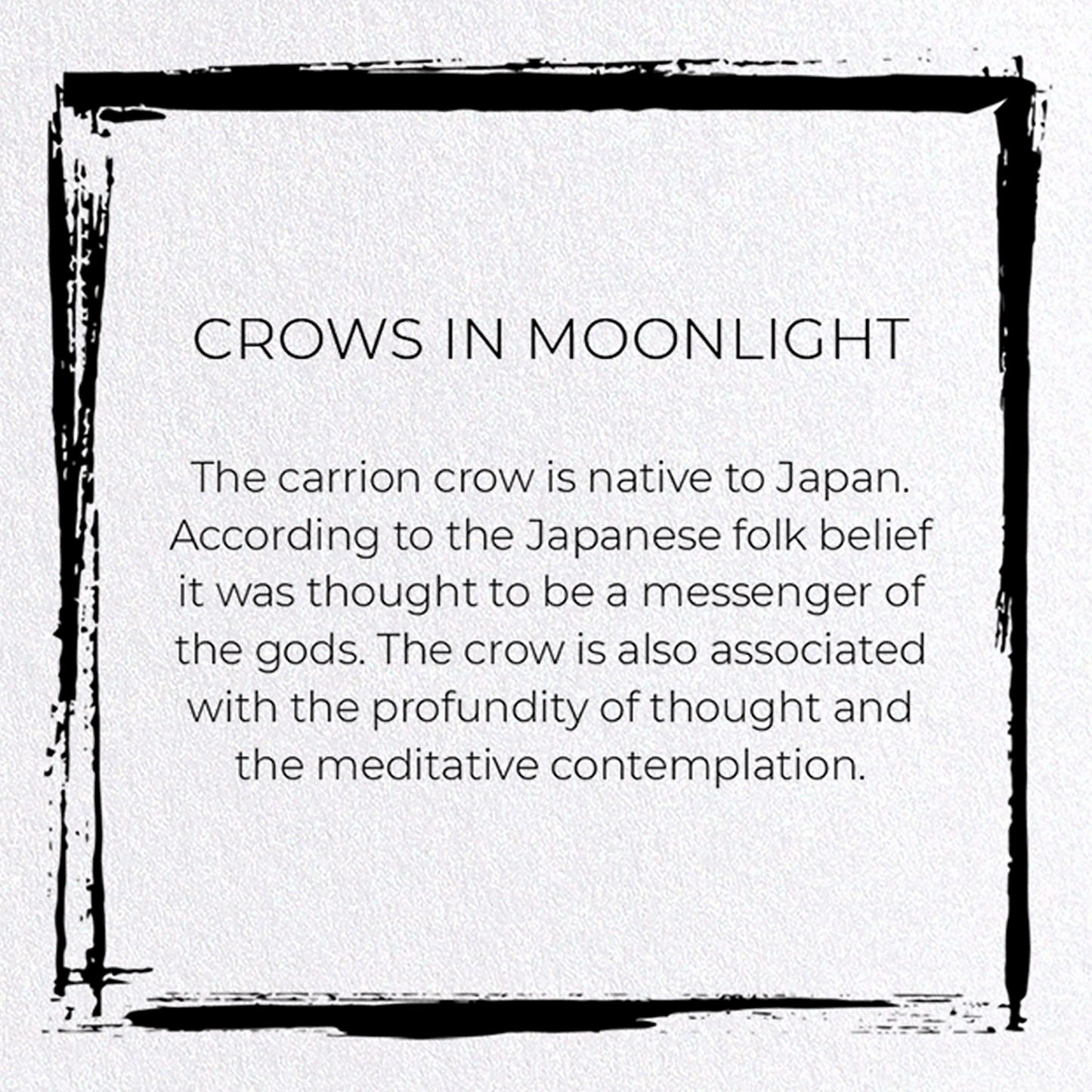 CROWS IN MOONLIGHT: Japanese Greeting Card
