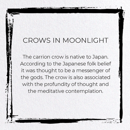 CROWS IN MOONLIGHT: Japanese Greeting Card