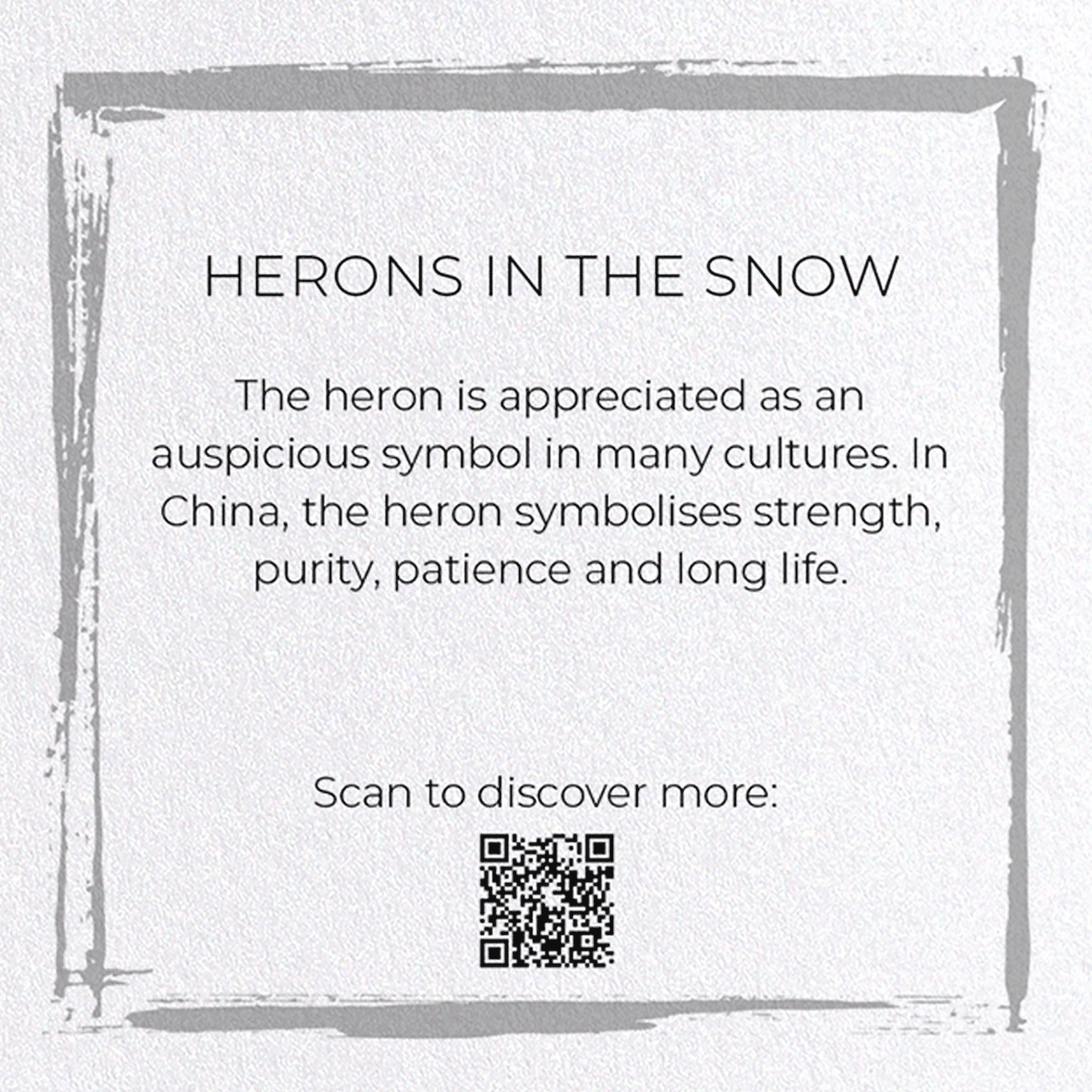 HERONS IN THE SNOW: Japanese Greeting Card