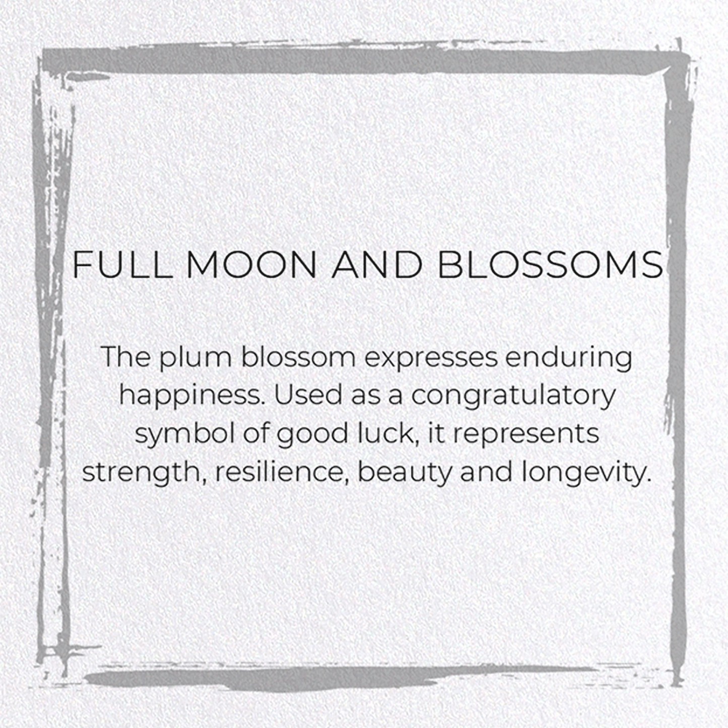 FULL MOON AND BLOSSOMS: Japanese Greeting Card