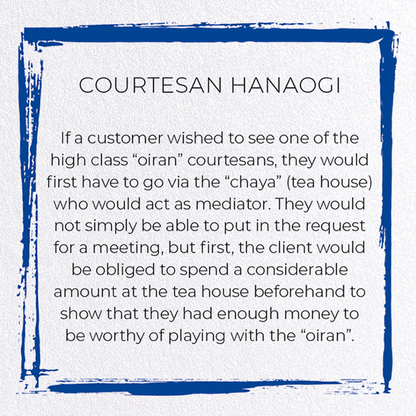 COURTESAN HANAOGI: Japanese Greeting Card