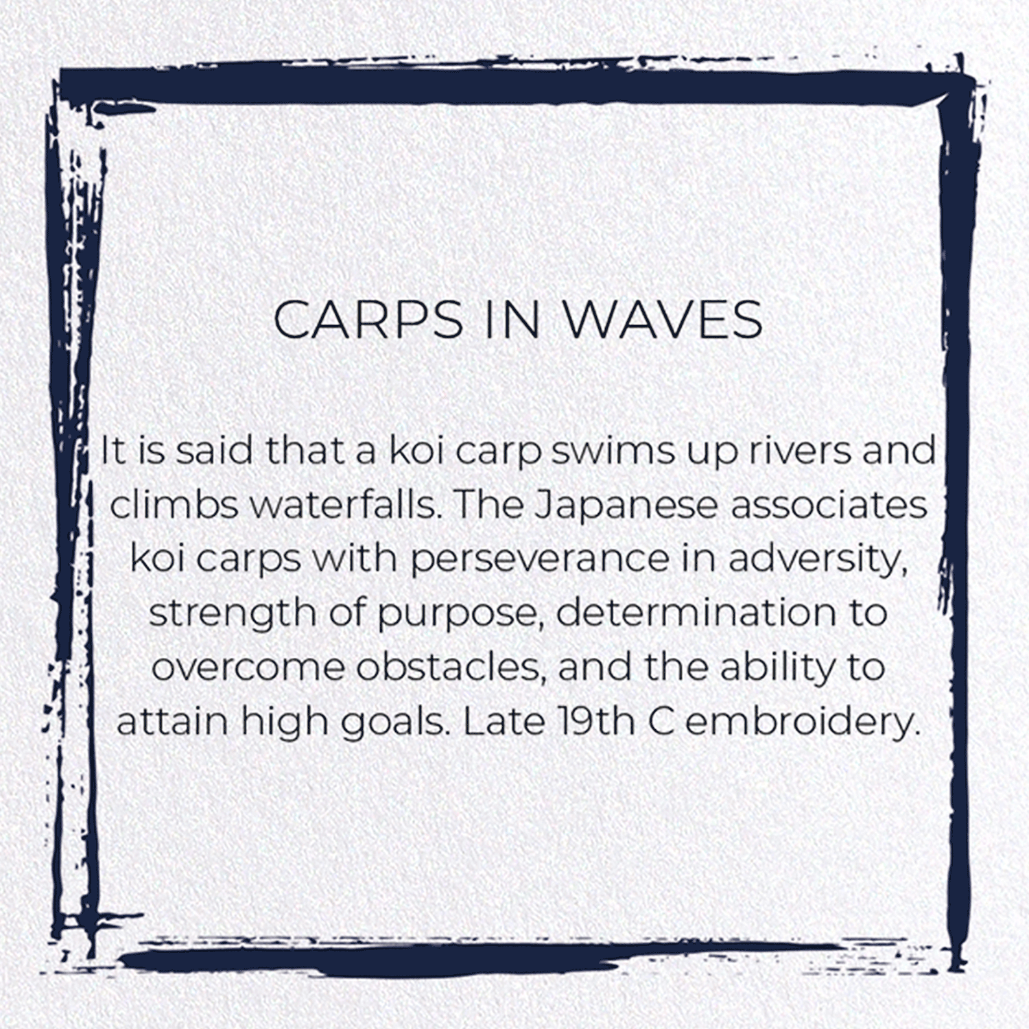 CARPS IN WAVES: Japanese Greeting Card