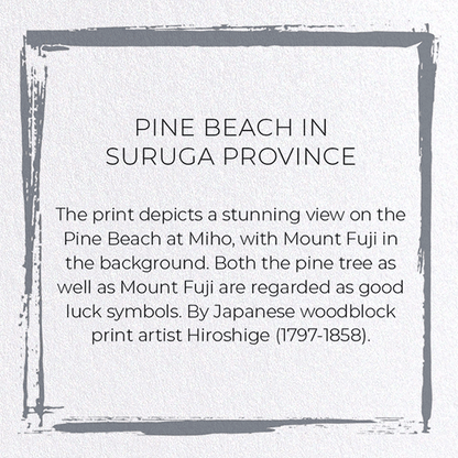 PINE BEACH IN SURUGA PROVINCE: Japanese Greeting Card
