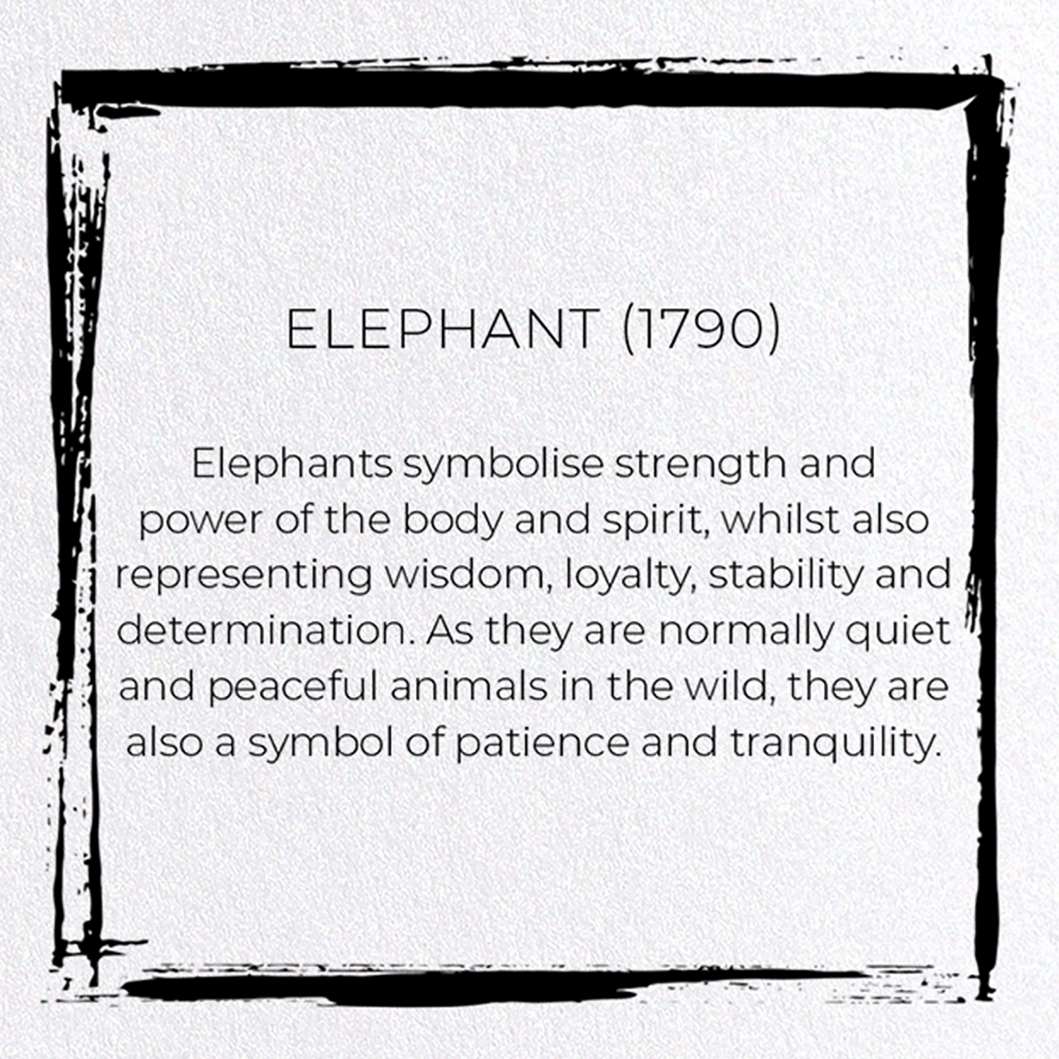 ELEPHANT (1790): Japanese Greeting Card