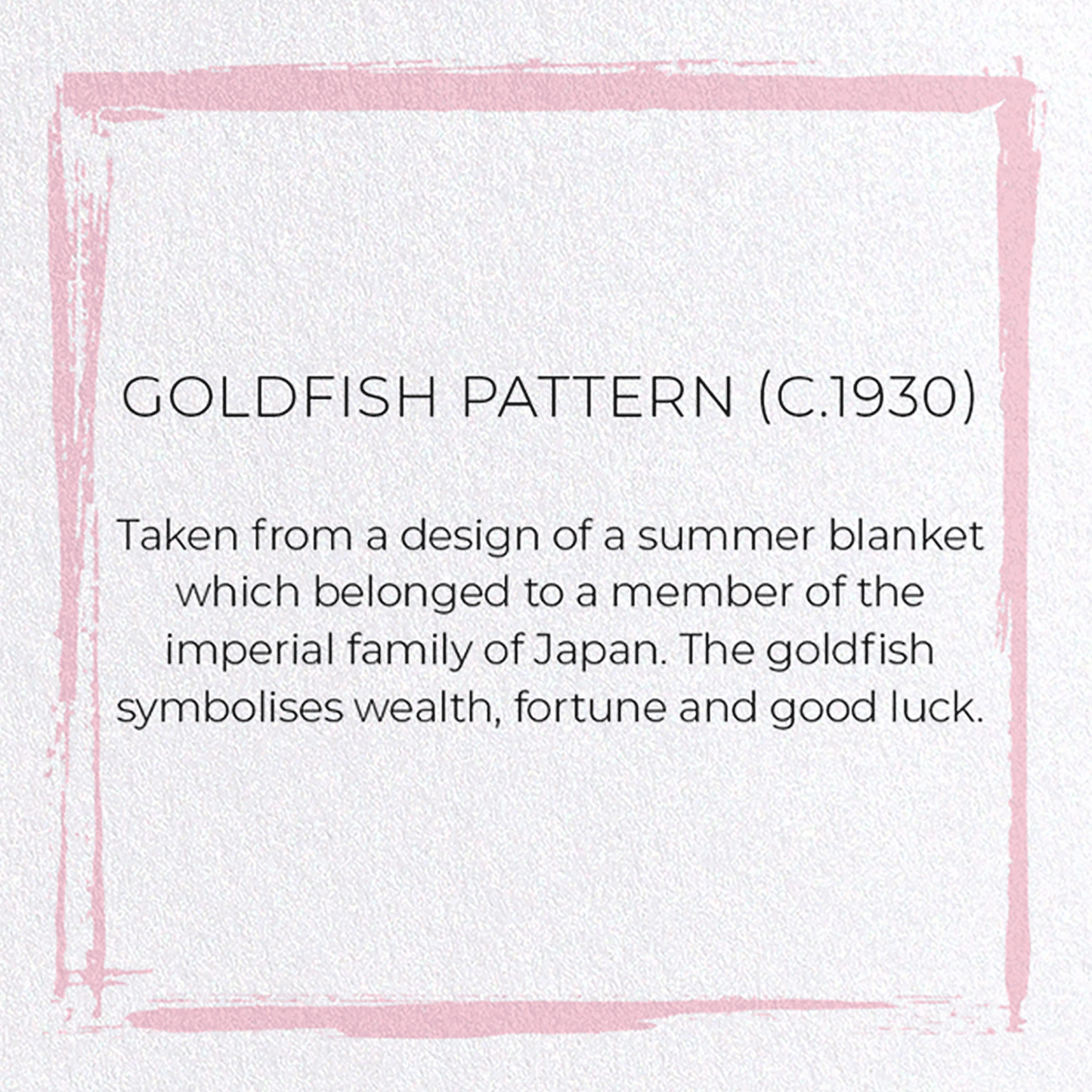 GOLDFISH PATTERN (C.1930): Pattern Greeting Card