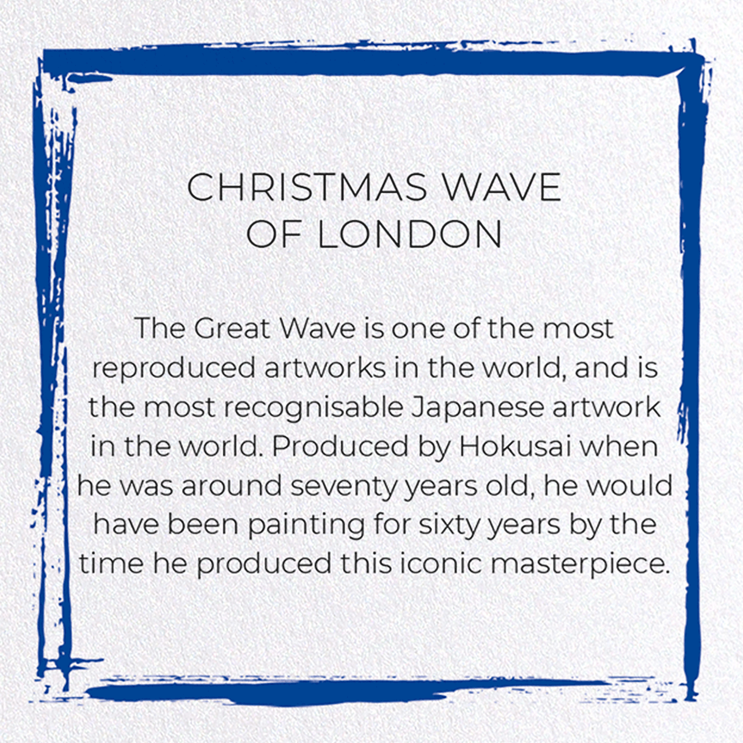 CHRISTMAS WAVE OF LONDON: Japanese Greeting Card