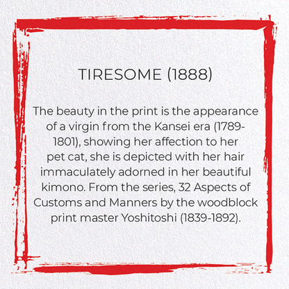 TIRESOME (1888): Japanese Greeting Card