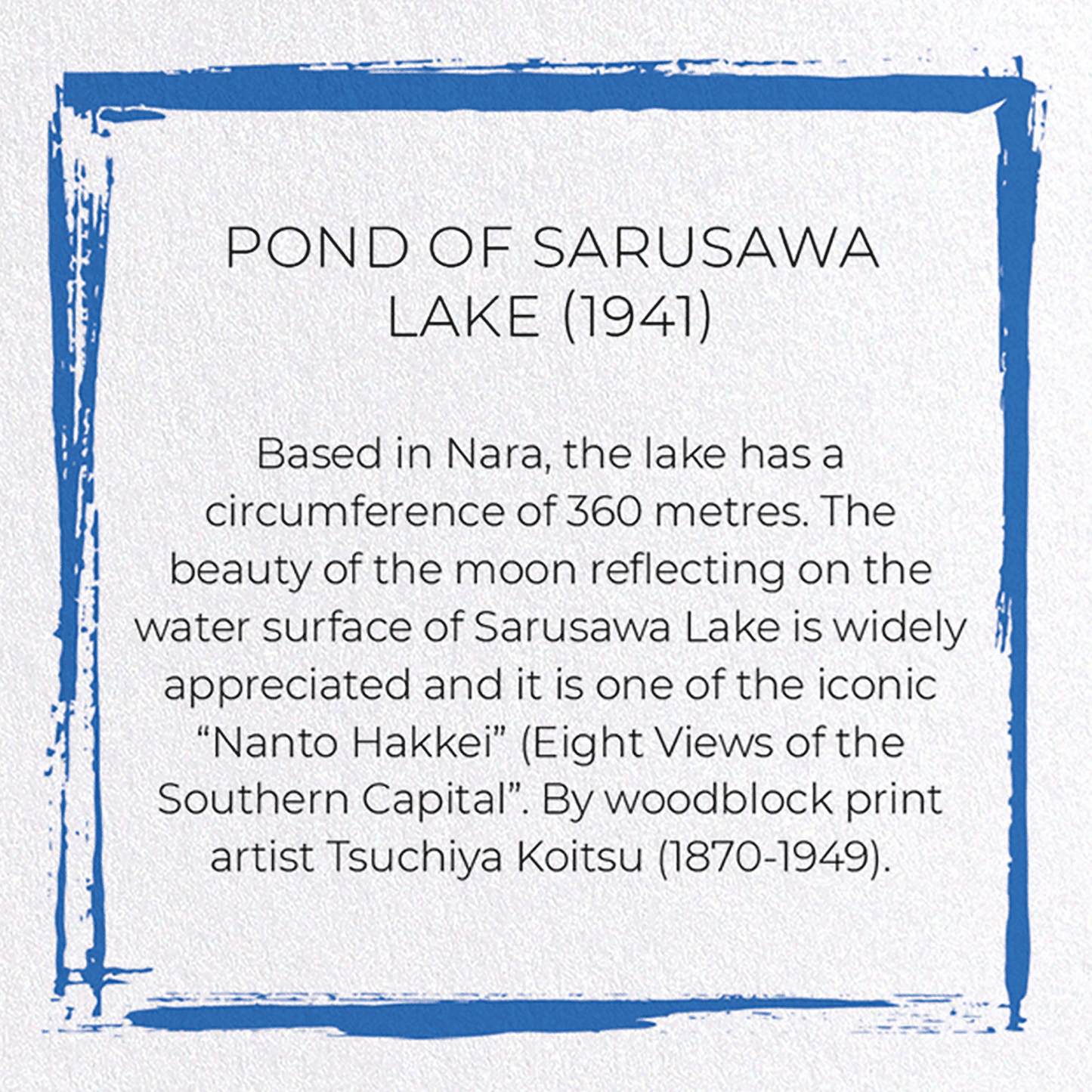 POND OF SARUSAWA LAKE (1941): Japanese Greeting Card