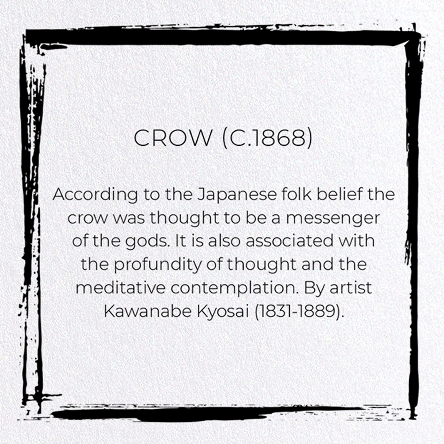 CROW (C.1868): Japanese Greeting Card