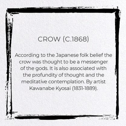CROW (C.1868): Japanese Greeting Card
