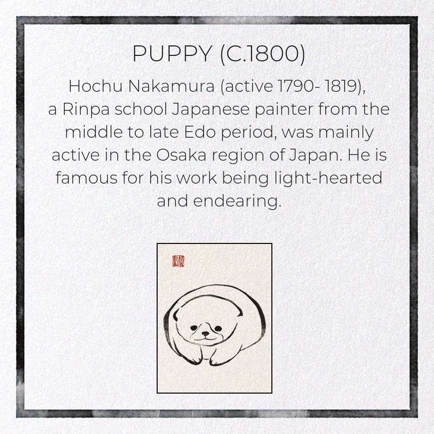 PUPPY (C.1800): Japanese Greeting Card