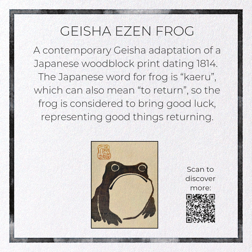 GEISHA EZEN FROG: Greeting Card