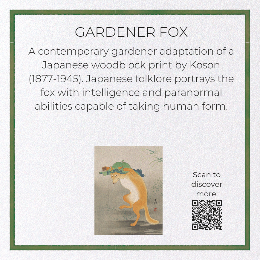 GARDENER FOX: Japanese Greeting Card