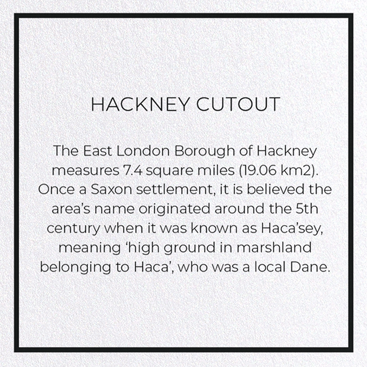 HACKNEY CUTOUT: Map Cutout Greeting Card