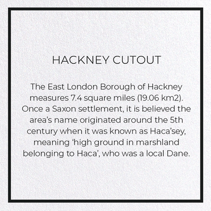 HACKNEY CUTOUT: Map Cutout Greeting Card