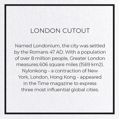 LONDON CUTOUT: Map Cutout Greeting Card