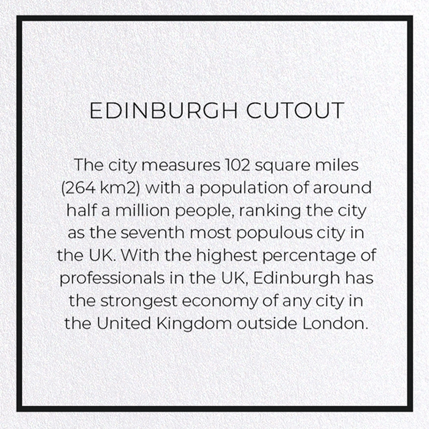 EDINBURGH CUTOUT: Map Cutout Greeting Card