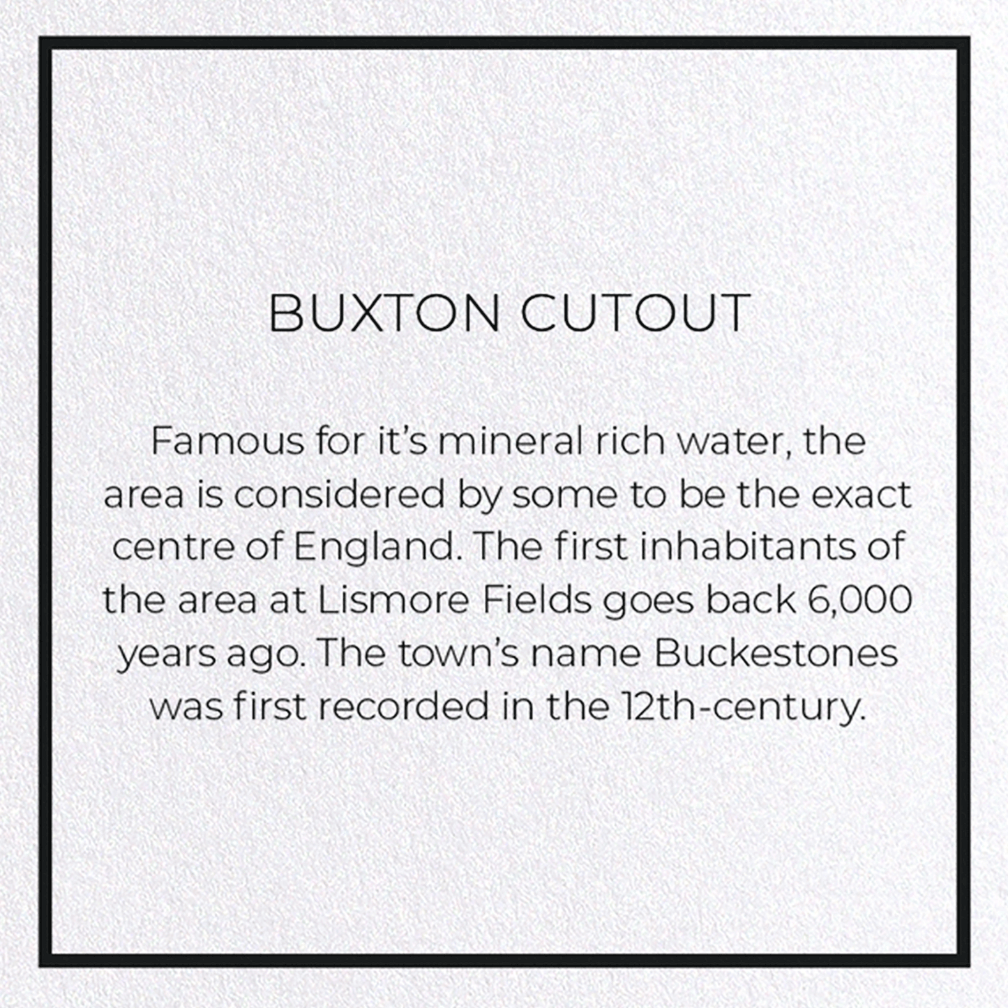 BUXTON CUTOUT: Map Cutout Greeting Card