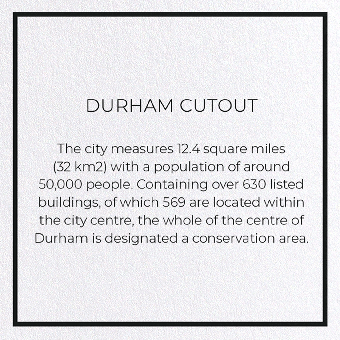DURHAM CUTOUT: Map Cutout Greeting Card