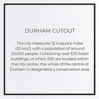 DURHAM CUTOUT: Map Cutout Greeting Card