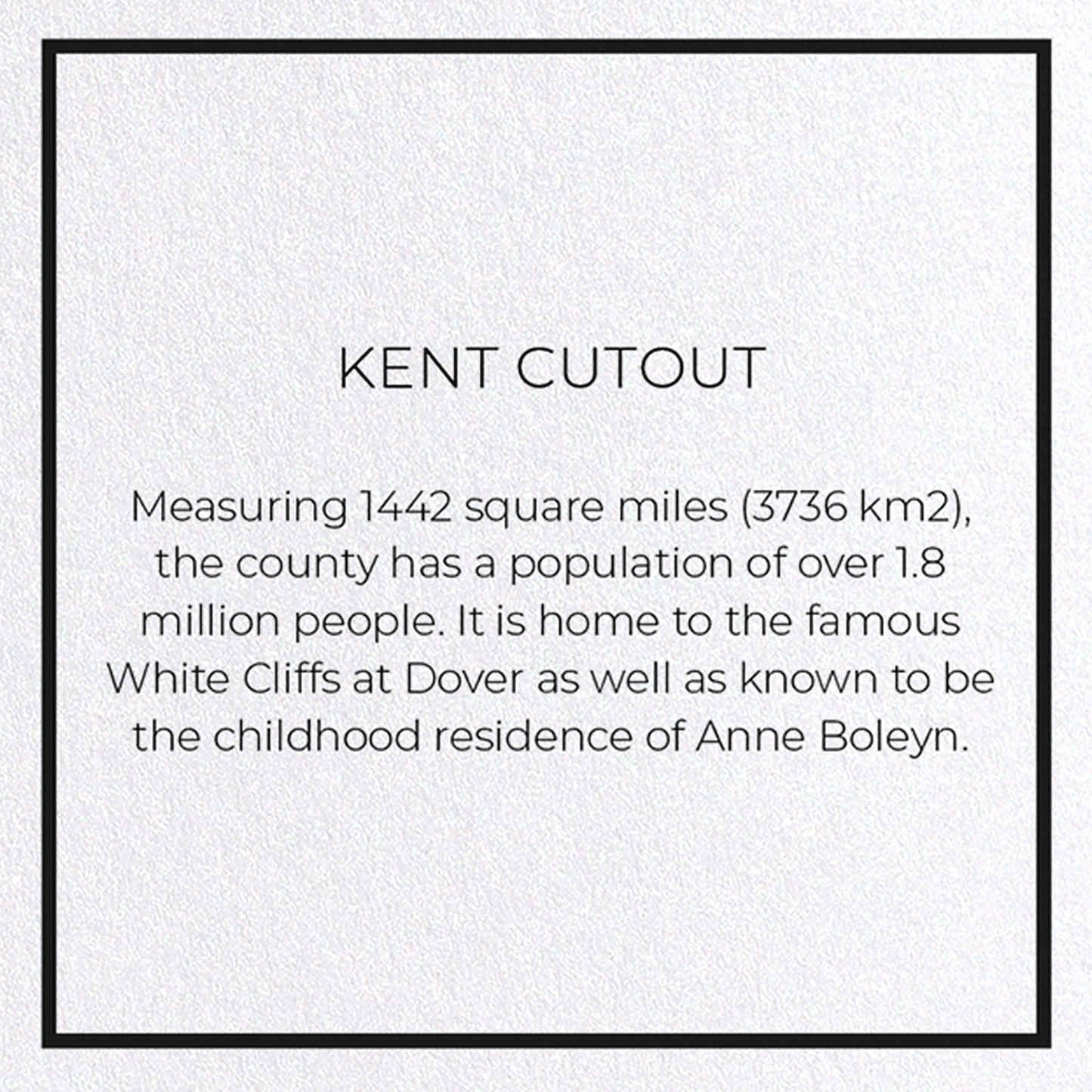KENT CUTOUT: Map Cutout Greeting Card