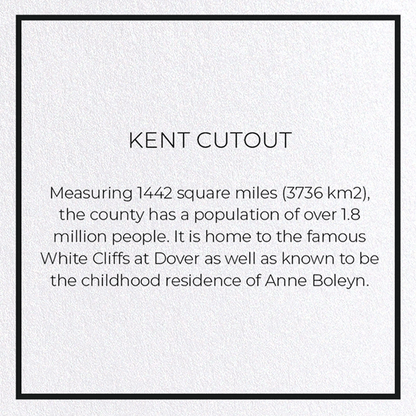 KENT CUTOUT: Map Cutout Greeting Card