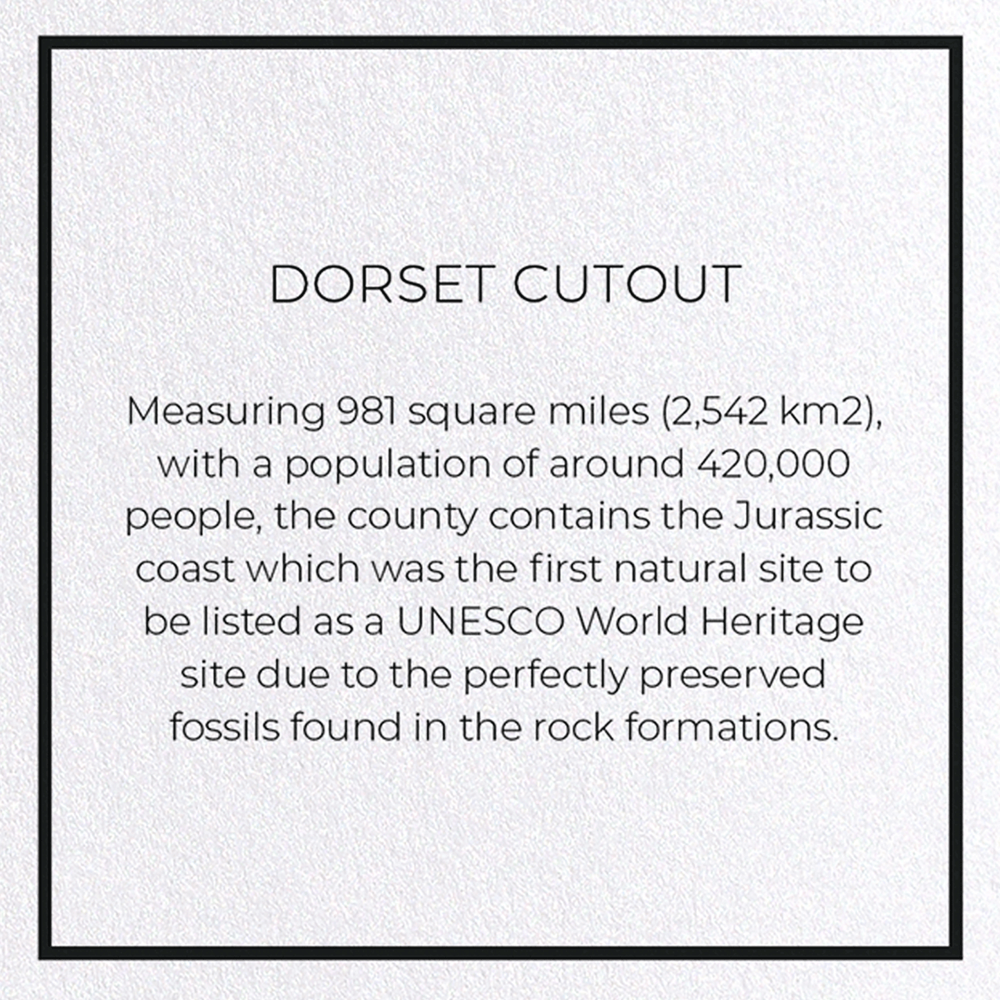 DORSET CUTOUT: Map Cutout Greeting Card