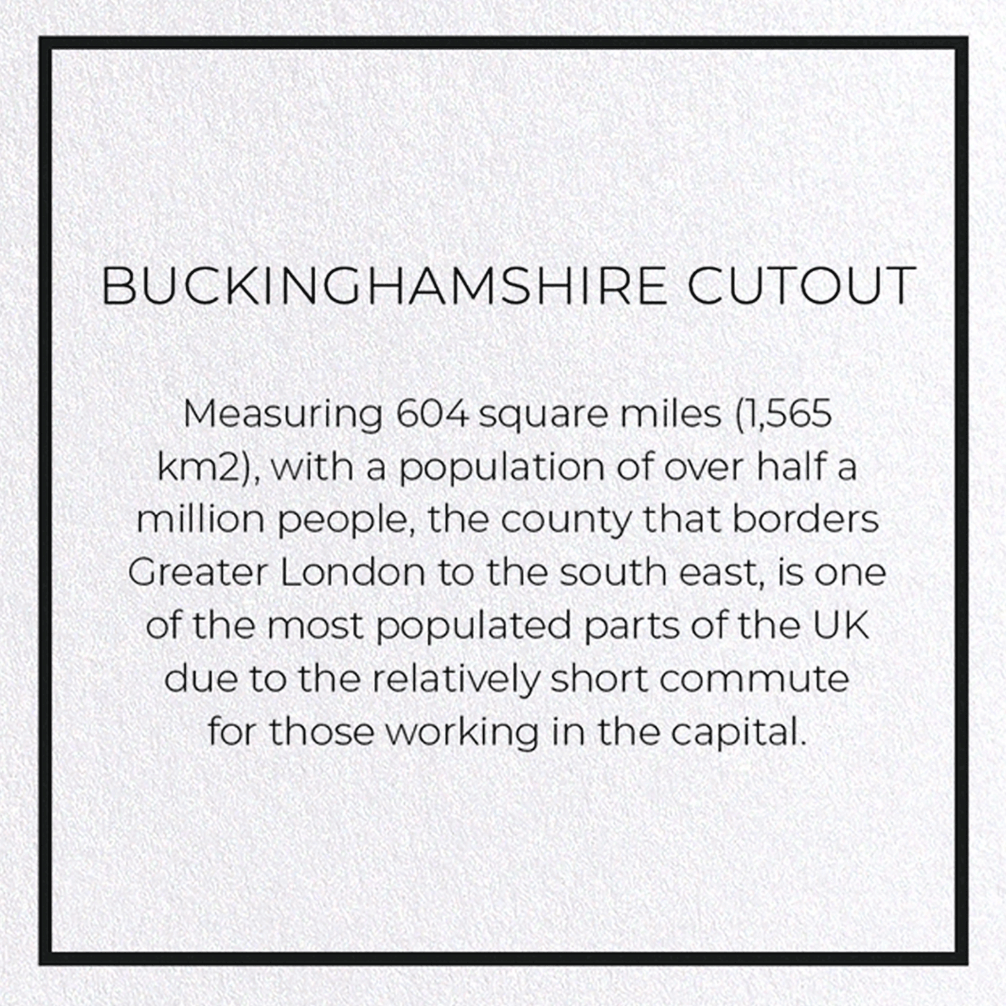 BUCKINGHAMSHIRE CUTOUT: Map Cutout Greeting Card