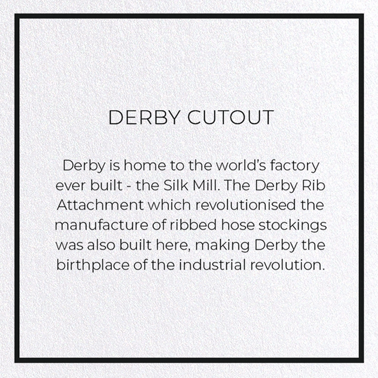 DERBY CUTOUT: Map Cutout Greeting Card