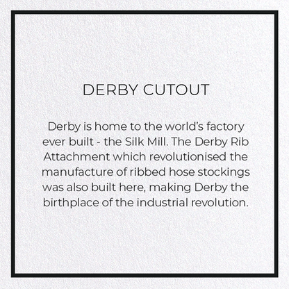 DERBY CUTOUT: Map Cutout Greeting Card