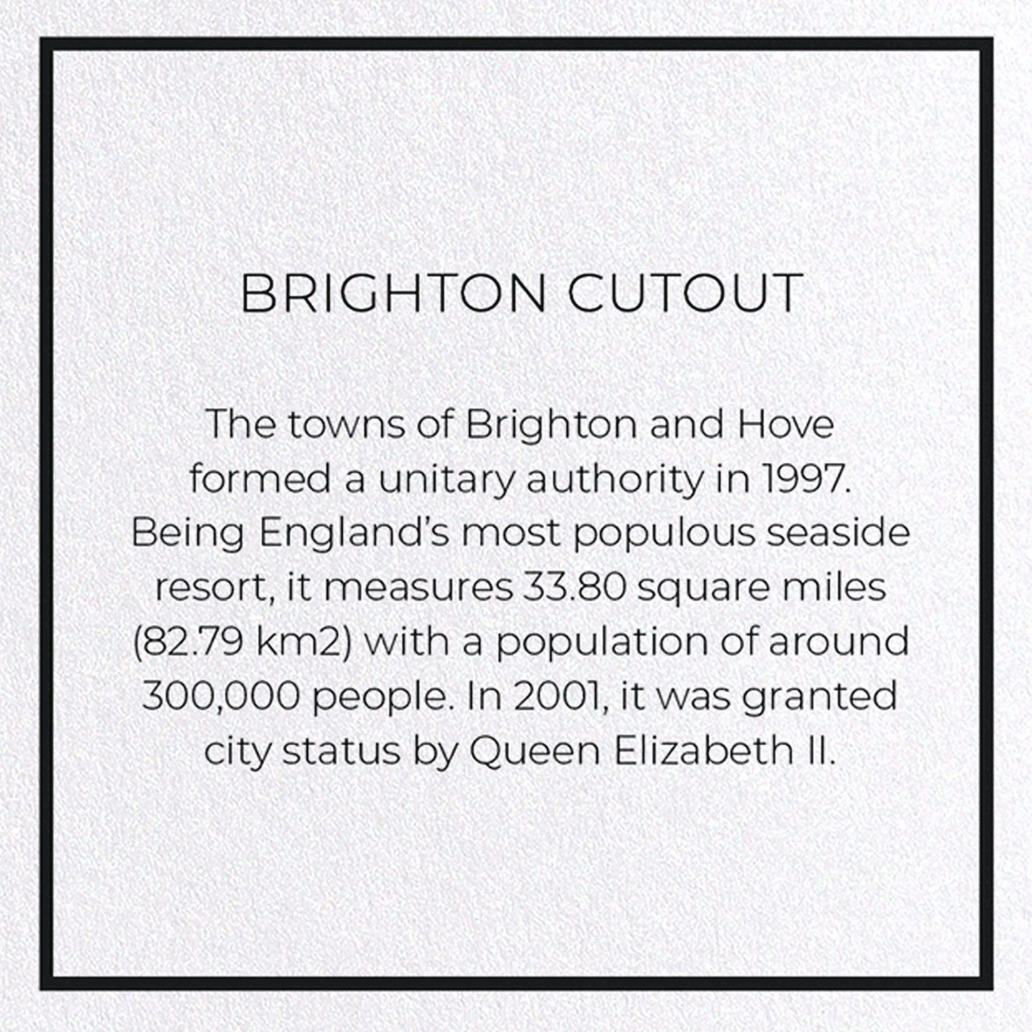 BRIGHTON CUTOUT: Map Cutout Greeting Card