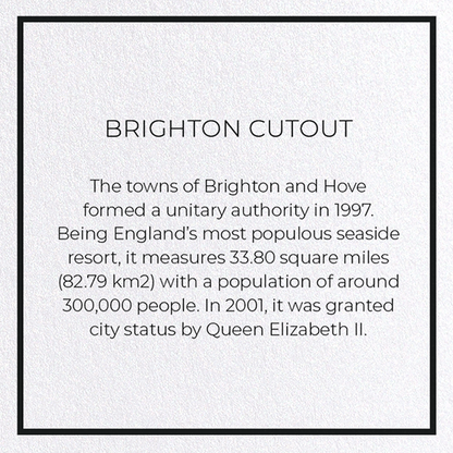 BRIGHTON CUTOUT: Map Cutout Greeting Card