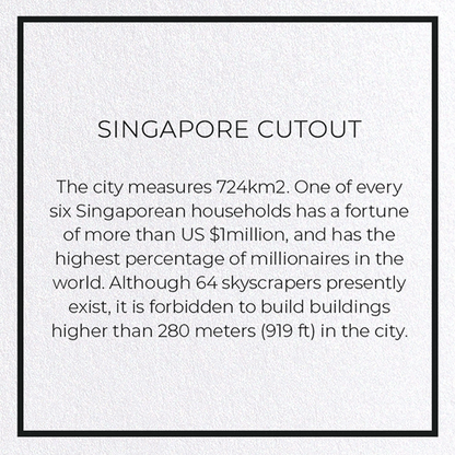SINGAPORE CUTOUT: Map Cutout Greeting Card