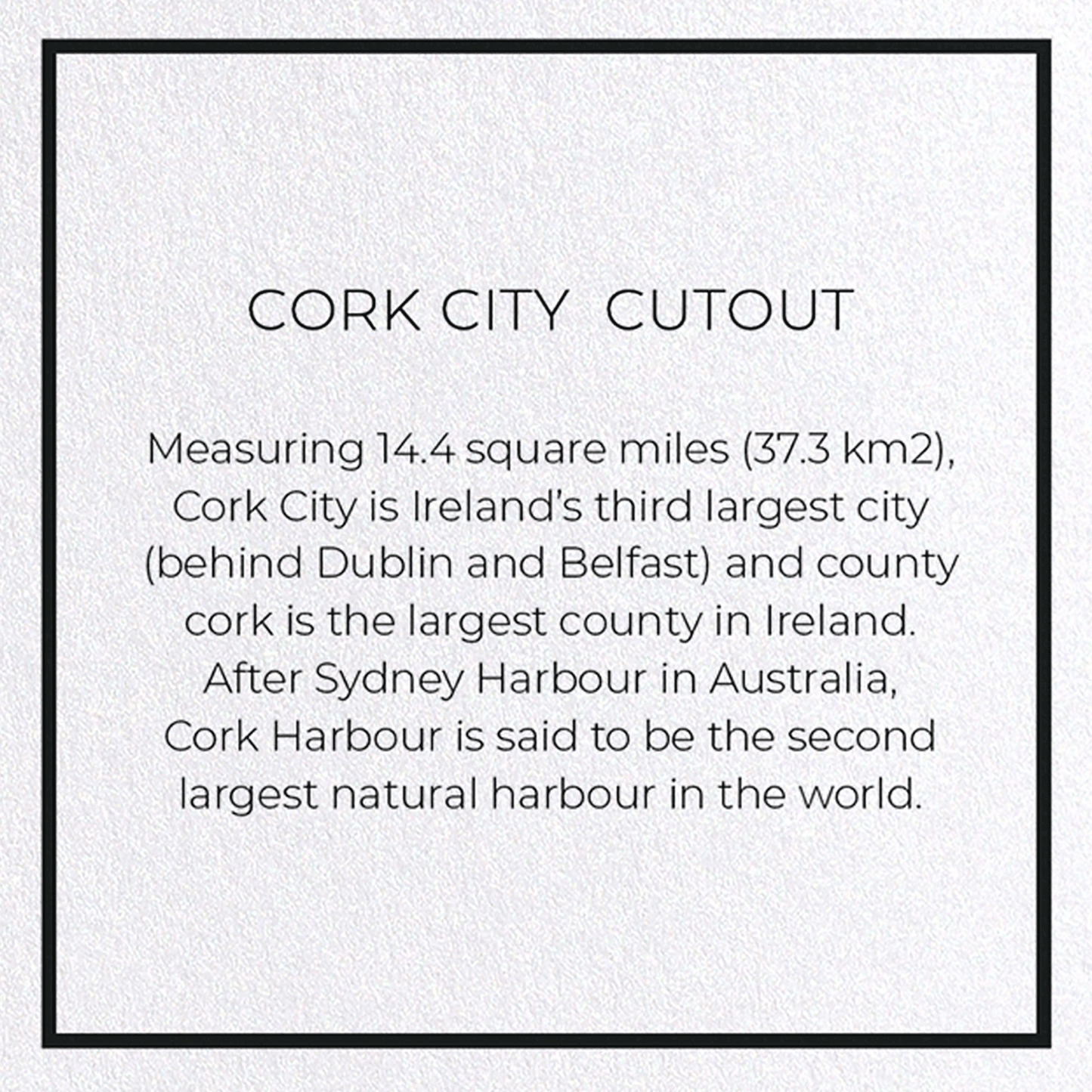 CORK CITY  CUTOUT: Map Cutout Greeting Card