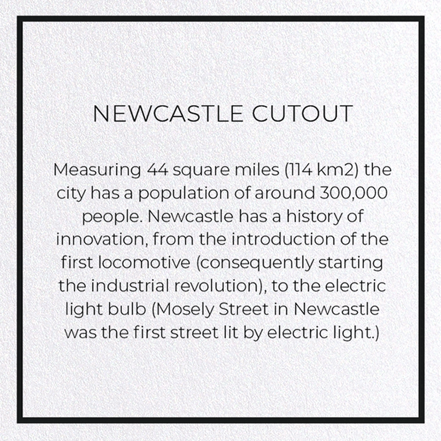 NEWCASTLE CUTOUT: Map Cutout Greeting Card