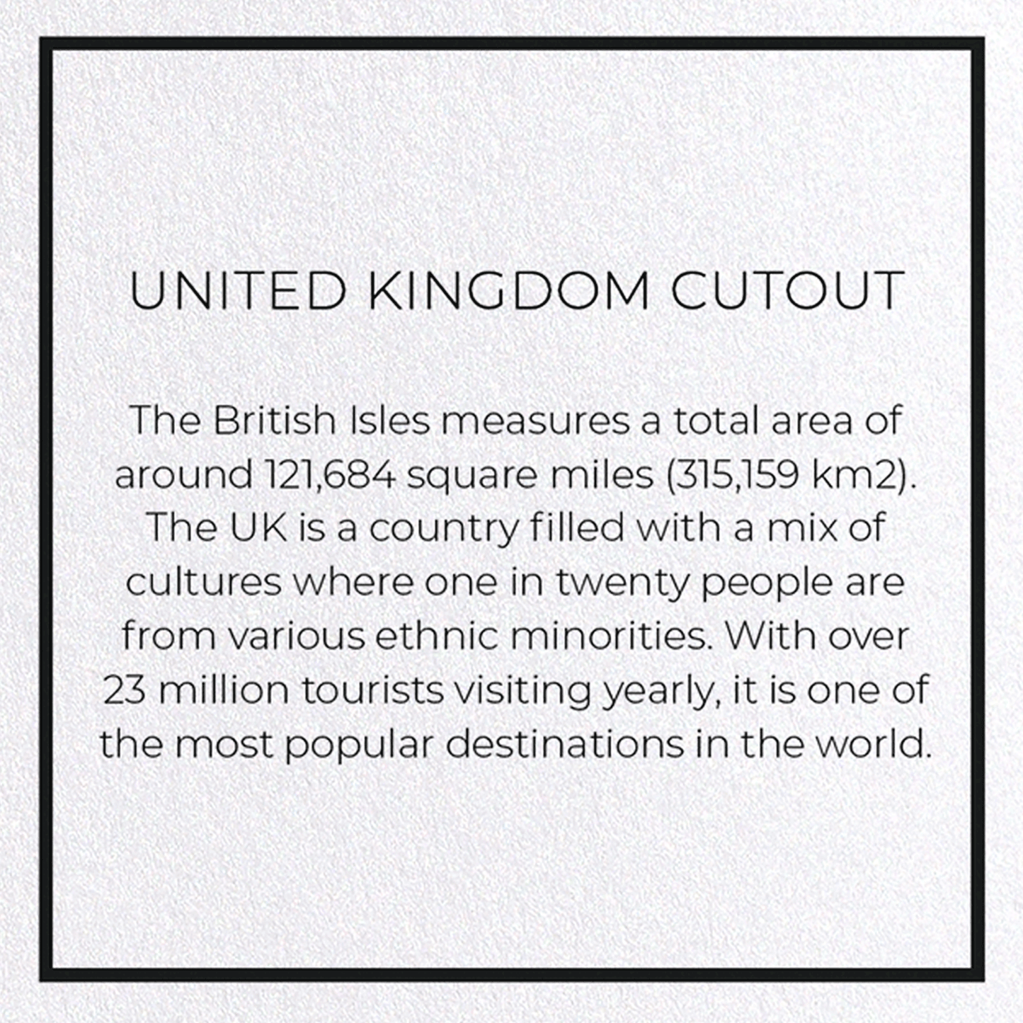 UNITED KINGDOM CUTOUT: Map Cutout Greeting Card