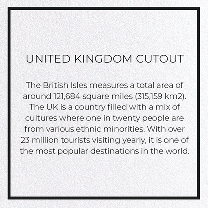 UNITED KINGDOM CUTOUT: Map Cutout Greeting Card