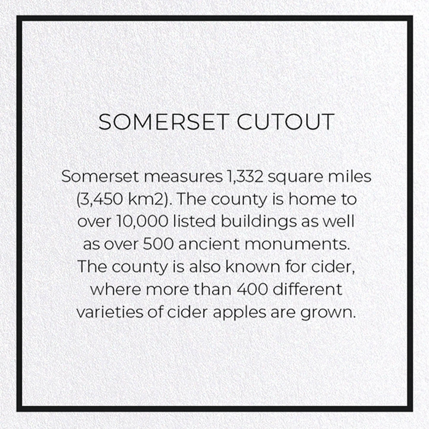 SOMERSET CUTOUT: Map Cutout Greeting Card