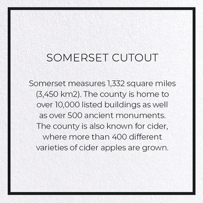 SOMERSET CUTOUT: Map Cutout Greeting Card