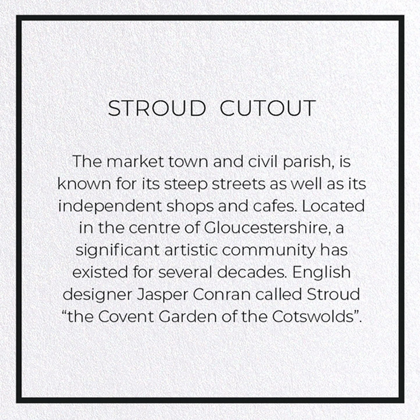 STROUD  CUTOUT: Map Cutout Greeting Card