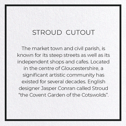 STROUD  CUTOUT: Map Cutout Greeting Card