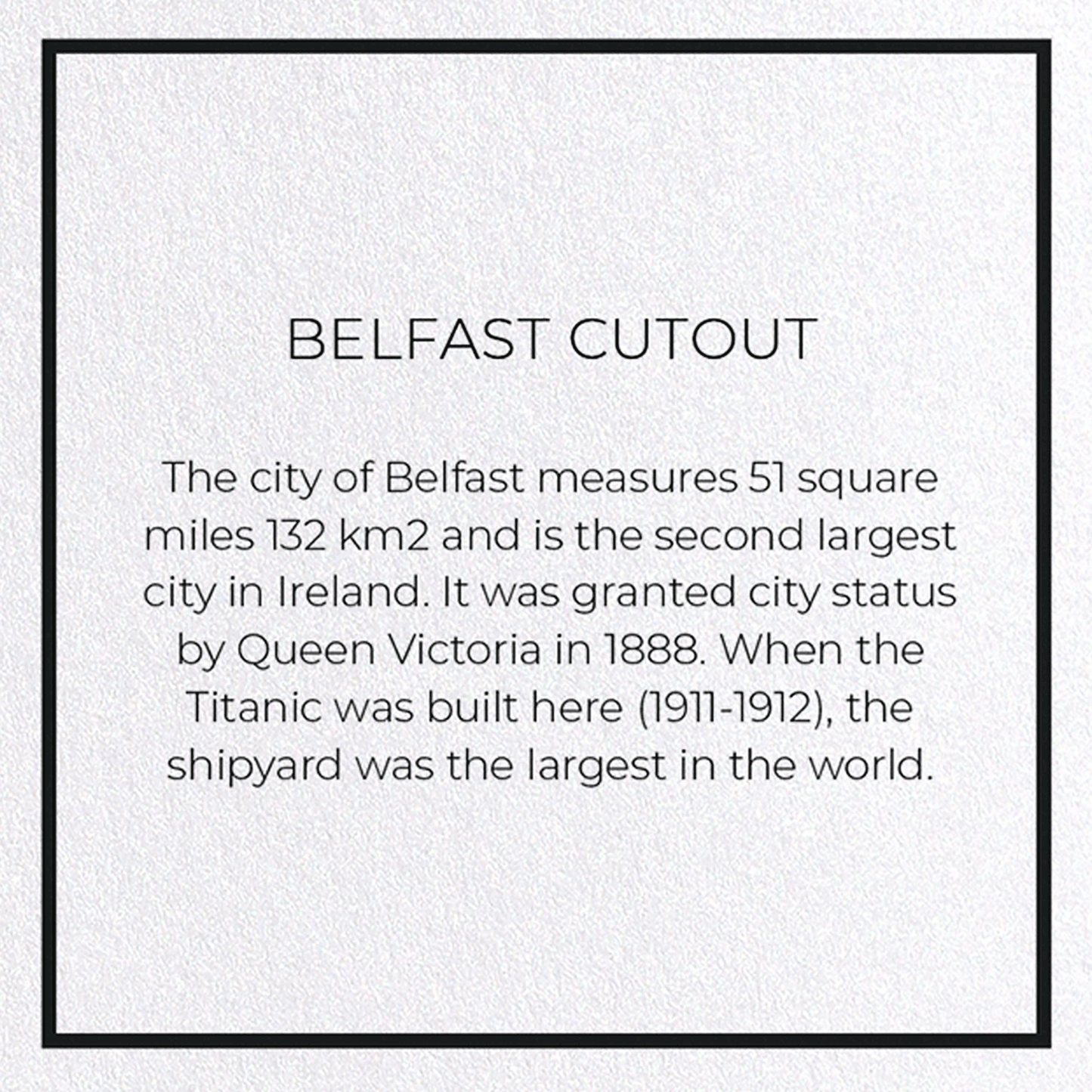 BELFAST CUTOUT: Map Cutout Greeting Card