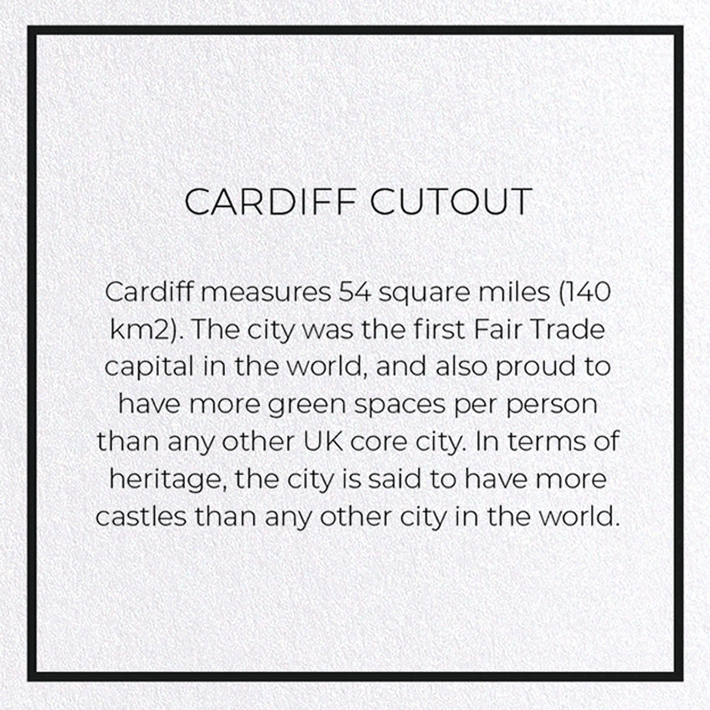 CARDIFF CUTOUT: Map Cutout Greeting Card