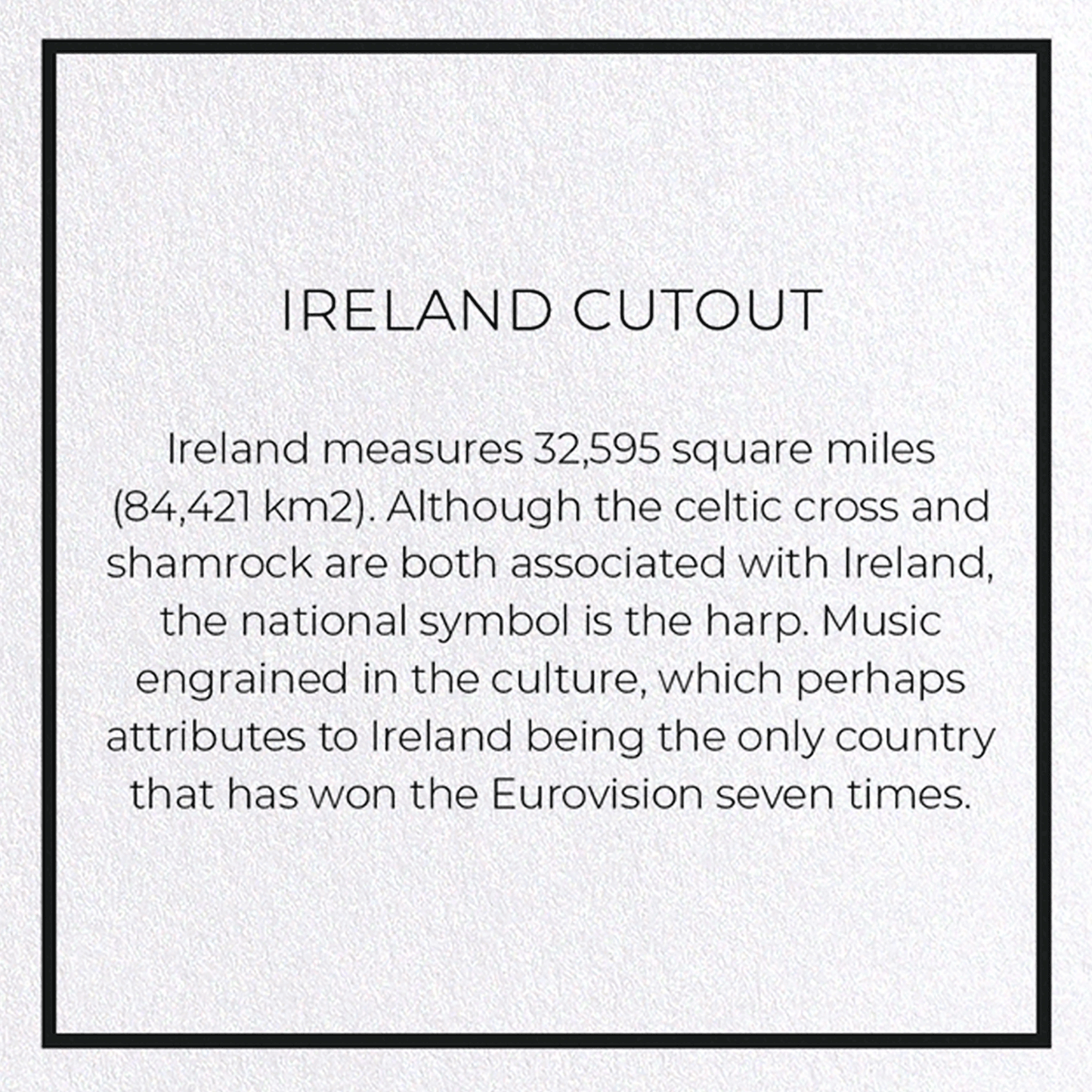 IRELAND CUTOUT: Map Cutout Greeting Card