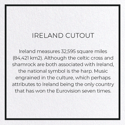 IRELAND CUTOUT: Map Cutout Greeting Card
