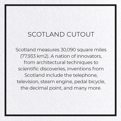 SCOTLAND CUTOUT: Map Cutout Greeting Card
