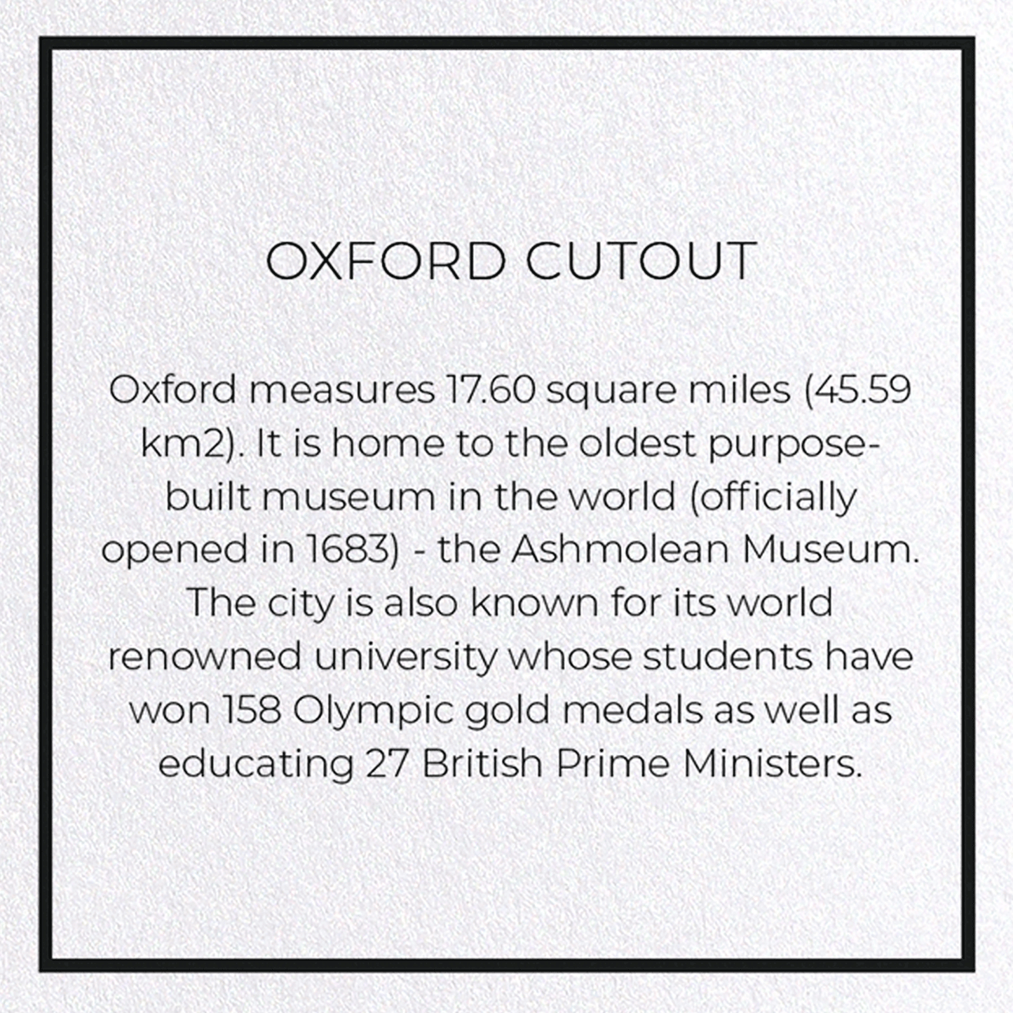 OXFORD CUTOUT: Map Cutout Greeting Card