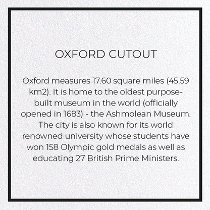 OXFORD CUTOUT: Map Cutout Greeting Card