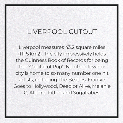 LIVERPOOL CUTOUT: Map Cutout Greeting Card